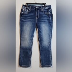 Miss Me Cury Cropped Jeans NWT Size 31 X 28